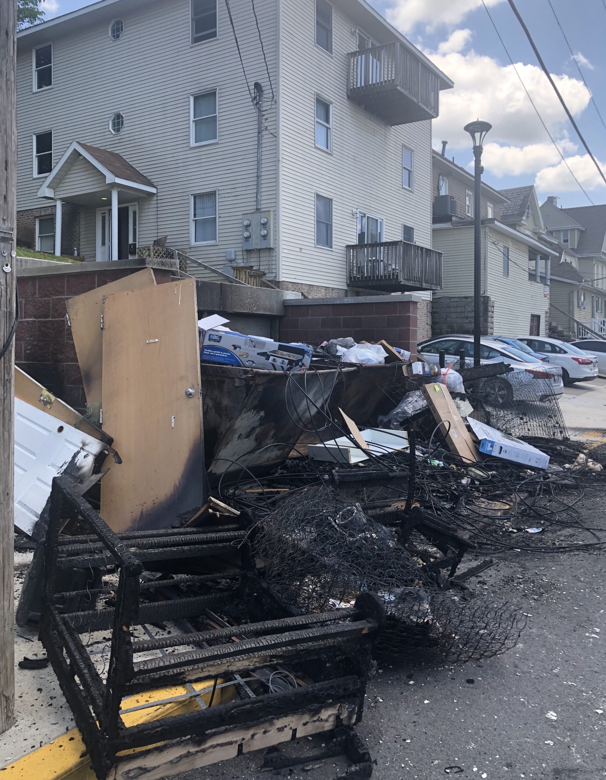 Beverly Avenue dumpster fire