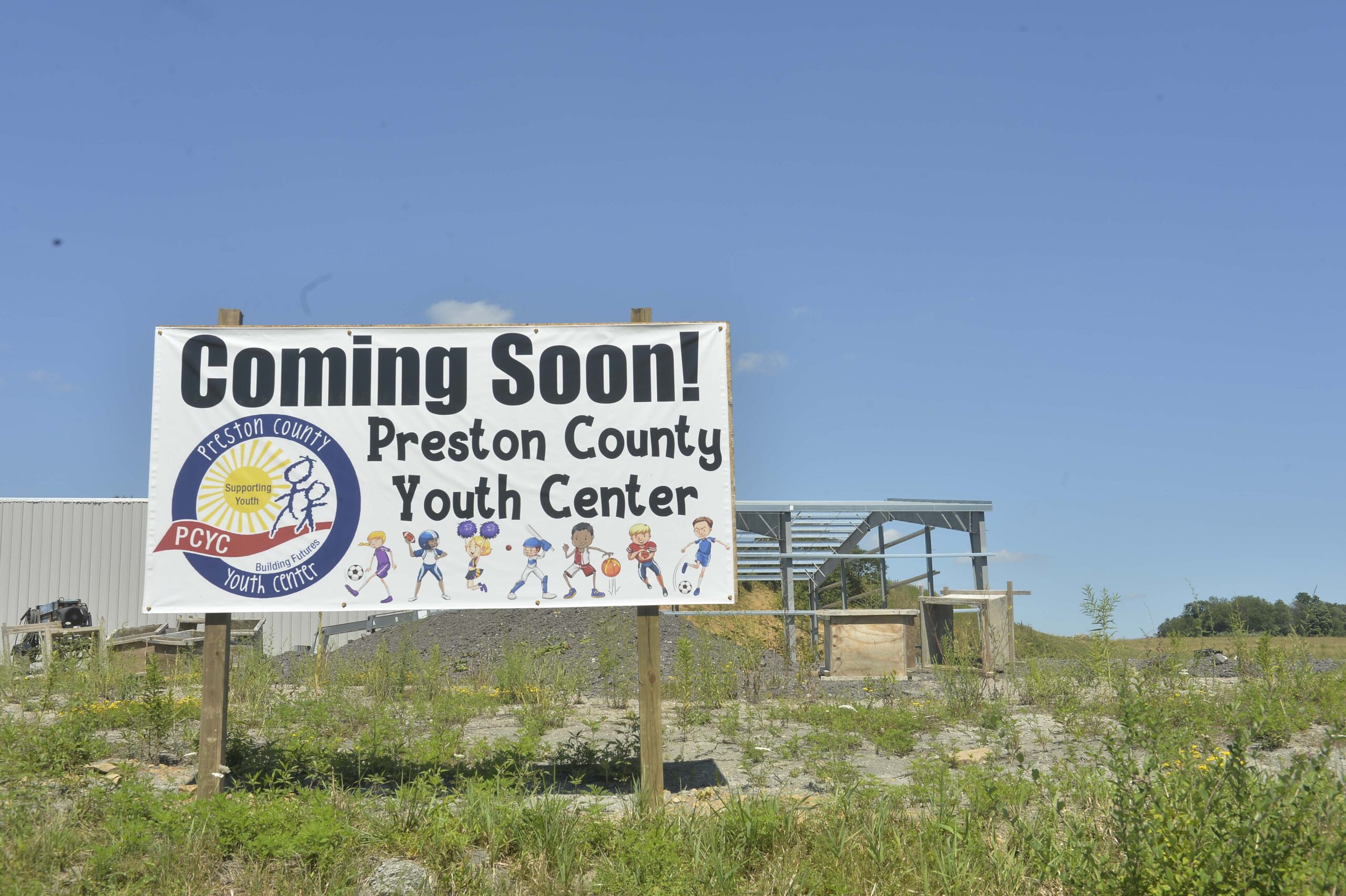 coming soon sign for Preston County Youth Center