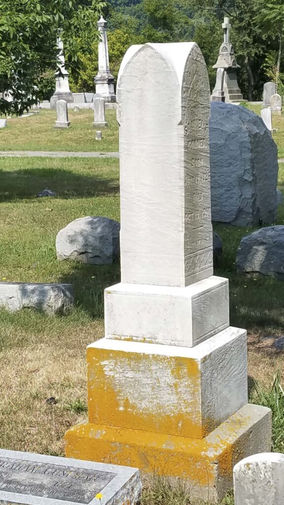 dirty grave monument
