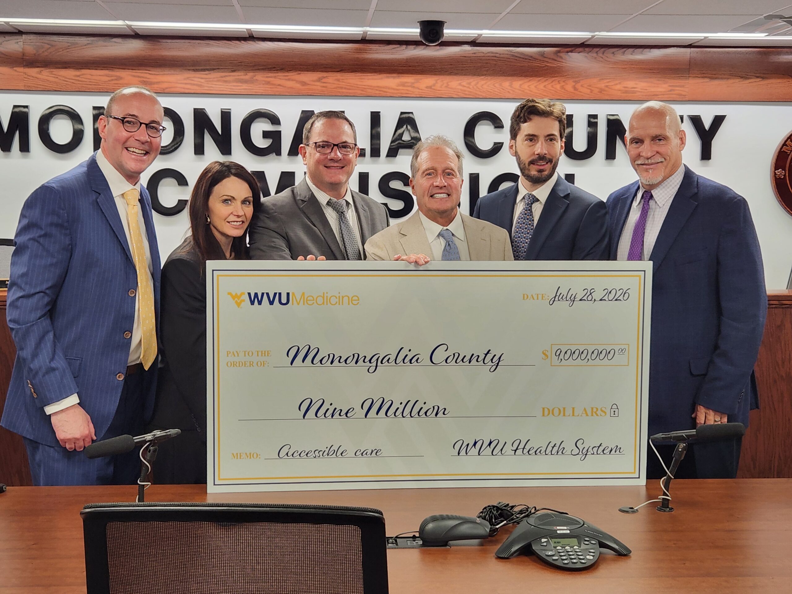 WVU Medicine gives county $9 million to support public health efforts